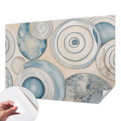 Papel mural con patrón decorativo vórtices espirales