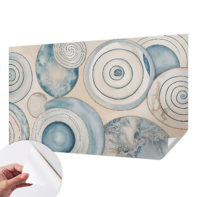 Papel mural con patrón decorativo vórtices espirales