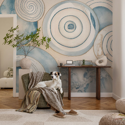 Papel mural con patrón decorativo vórtices espirales