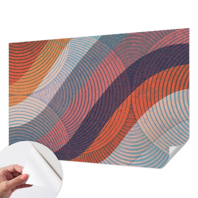 Fotomural decorativo para cabecero de cama olas coloridas