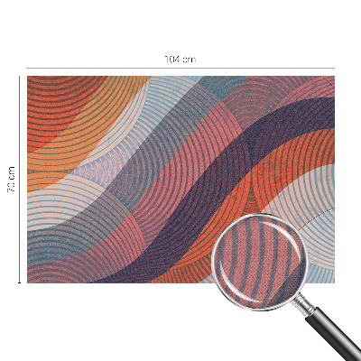Fotomural decorativo para cabecero de cama olas coloridas
