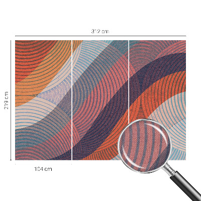 Fotomural decorativo para cabecero de cama olas coloridas