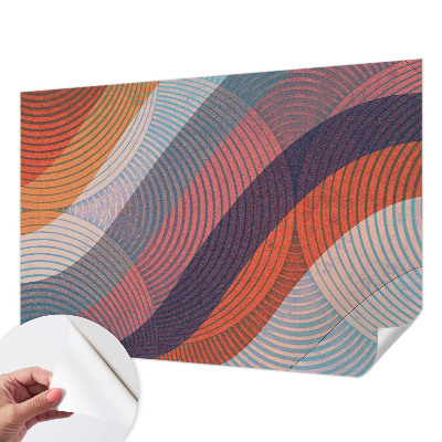 Fotomural decorativo para cabecero de cama olas coloridas