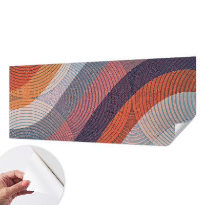 Fotomural decorativo para cabecero de cama olas coloridas