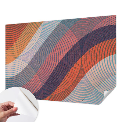 Fotomural decorativo para cabecero de cama olas coloridas