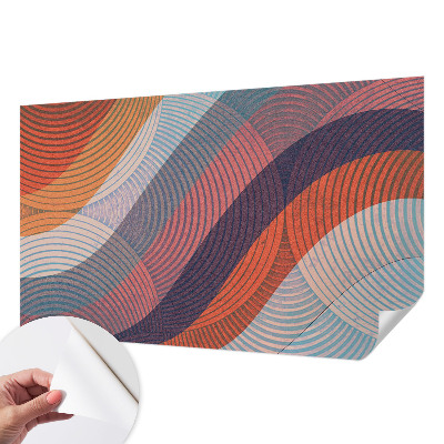 Fotomural decorativo para cabecero de cama olas coloridas