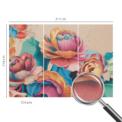 Mural de pared con estampado hermoso Armonía floral