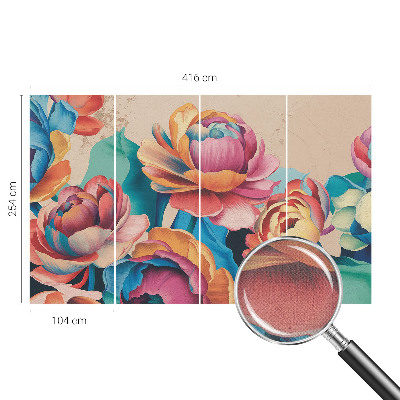 Mural de pared con estampado hermoso Armonía floral