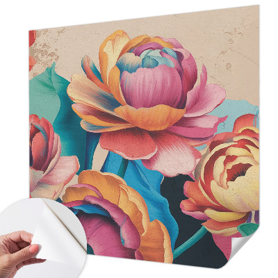 Mural de pared con estampado hermoso Armonía floral