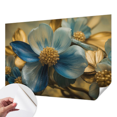 Papel mural con patrón decorativo con motivo de arreglo floral