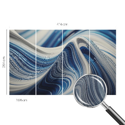 Fotomural decorativo para cabecero de cama con un diseño de abstracción armoniosa para cabecero