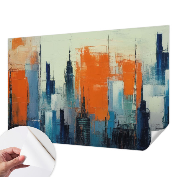 Papel mural texturado decorativo Ciudad abstracta
