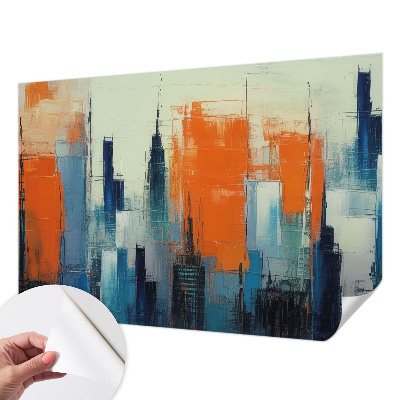 Papel mural texturado decorativo Ciudad abstracta