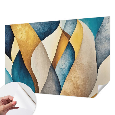 Papel mural con patrón decorativo con un motivo de abstracción ondulada