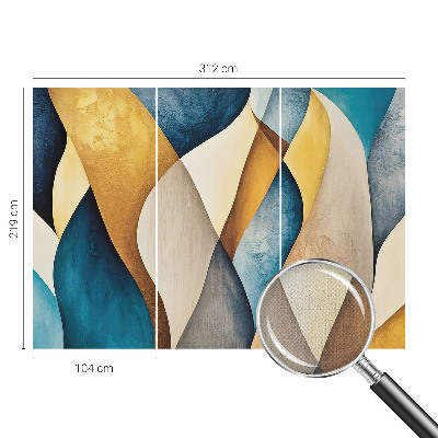 Papel mural con patrón decorativo con un motivo de abstracción ondulada
