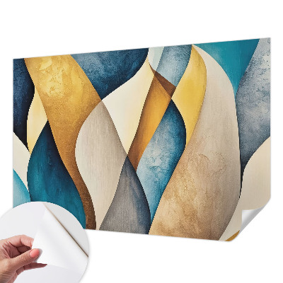 Papel mural con patrón decorativo con un motivo de abstracción ondulada