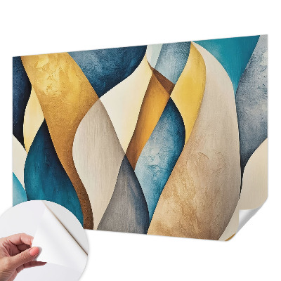 Papel mural con patrón decorativo con un motivo de abstracción ondulada