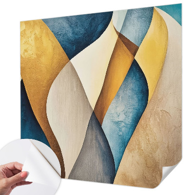 Papel mural con patrón decorativo con un motivo de abstracción ondulada