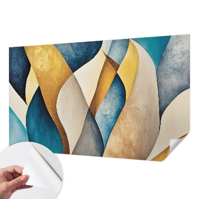 Papel mural con patrón decorativo con un motivo de abstracción ondulada