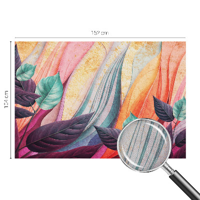 Mural de pared con estampado hermoso Hojas abstractas