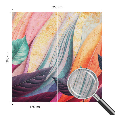 Mural de pared con estampado hermoso Hojas abstractas