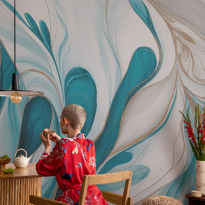 Papel mural texturado decorativo Patrones fluidos