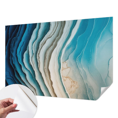 Fotomural decorativo para cabecero de cama con diseño 'Ondas de armonía' para crear un ambiente relajante