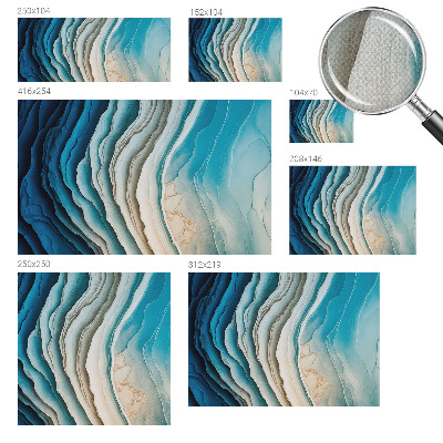 Fotomural decorativo para cabecero de cama con diseño 'Ondas de armonía' para crear un ambiente relajante