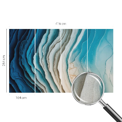 Fotomural decorativo para cabecero de cama con diseño 'Ondas de armonía' para crear un ambiente relajante