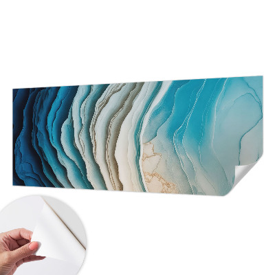Fotomural decorativo para cabecero de cama con diseño 'Ondas de armonía' para crear un ambiente relajante