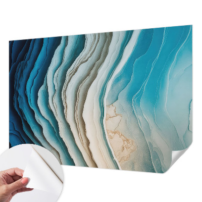 Fotomural decorativo para cabecero de cama con diseño 'Ondas de armonía' para crear un ambiente relajante
