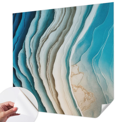 Fotomural decorativo para cabecero de cama con diseño 'Ondas de armonía' para crear un ambiente relajante