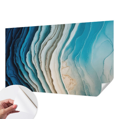 Fotomural decorativo para cabecero de cama con diseño 'Ondas de armonía' para crear un ambiente relajante
