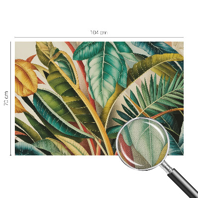 Papel mural con patrón decorativo Hojas exóticas