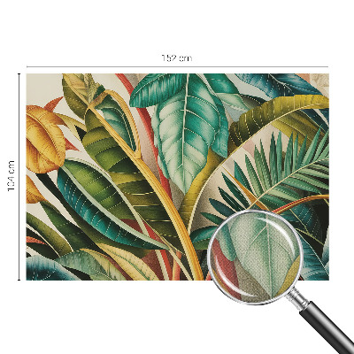 Papel mural con patrón decorativo Hojas exóticas