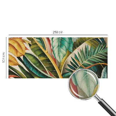 Papel mural con patrón decorativo Hojas exóticas