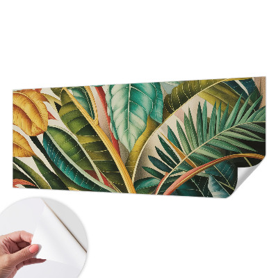 Papel mural con patrón decorativo Hojas exóticas