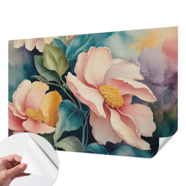 Papel mural texturado decorativo con diseño de elegancia floral