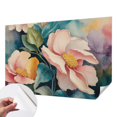 Papel mural texturado decorativo con diseño de elegancia floral