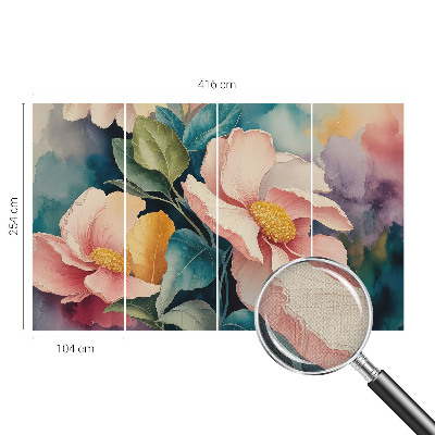Papel mural texturado decorativo con diseño de elegancia floral