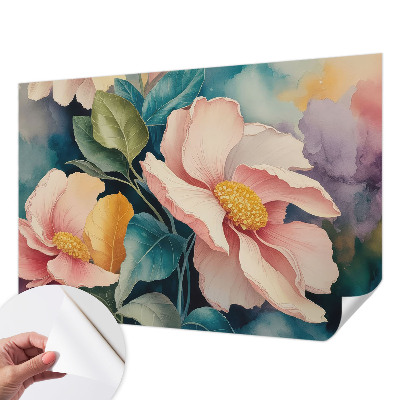 Papel mural texturado decorativo con diseño de elegancia floral