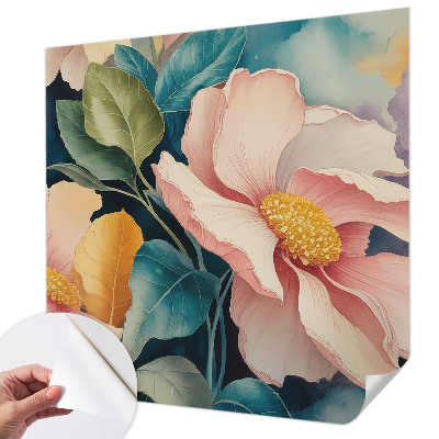 Papel mural texturado decorativo con diseño de elegancia floral