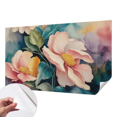 Papel mural texturado decorativo con diseño de elegancia floral