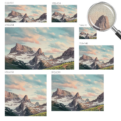 Mural de pared con estampado hermoso Panorama de montaña