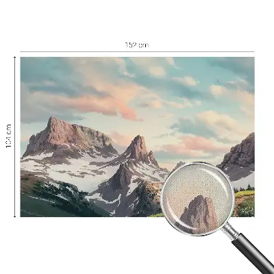 Mural de pared con estampado hermoso con un panorama de montaña