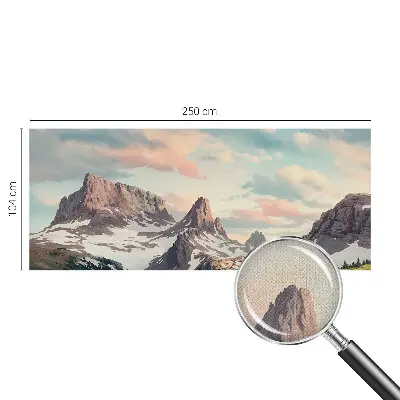 Mural de pared con estampado hermoso con un panorama de montaña