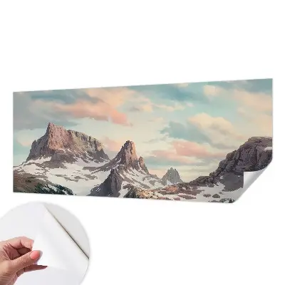 Mural de pared con estampado hermoso con un panorama de montaña