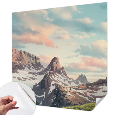 Mural de pared con estampado hermoso Panorama de montaña