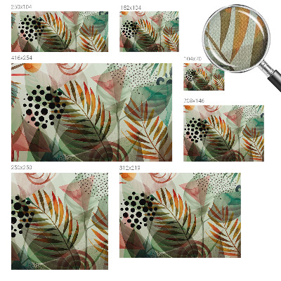 Fotomural decorativo para cabecero de cama Hojas abstractas