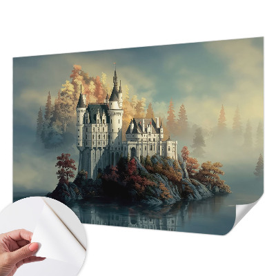Papel mural texturado decorativo castillo de cuento de hadas